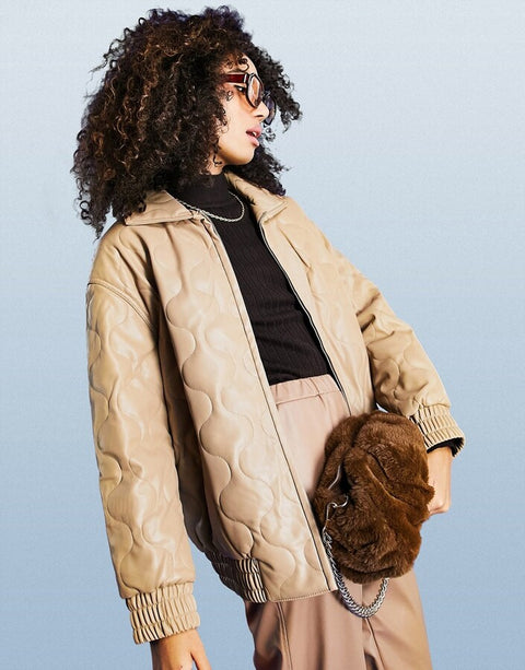 Asos Design Women's Camel Jacket 11614262 ANF13  )