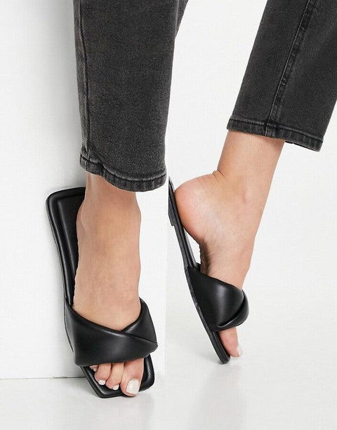 ASOS Design Women's Black Slipper  ANS434 shr)