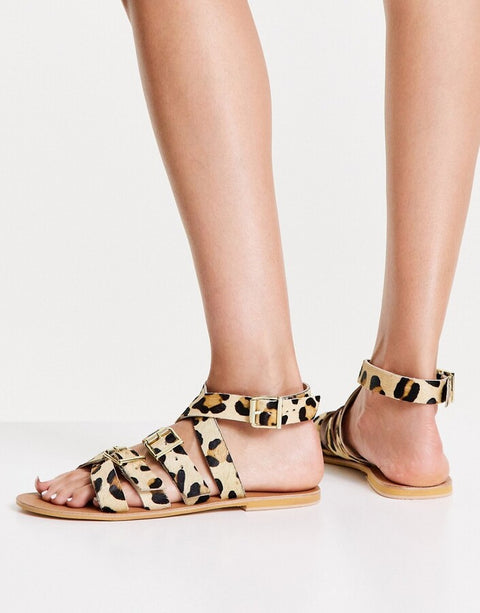 ASOS Design Women's Leopard Sandal ANS154 (Shoes49,50) shr