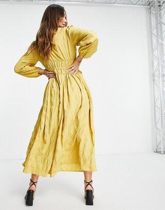 Asos Design Women's Mustard Dress ANF1865