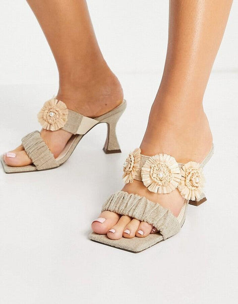 ASOS Design Women's Ecru Heeled ANS225