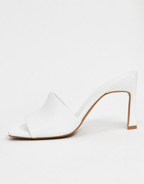Asos Design  Women's White Heel ANS207 (Shoes51,57) shr