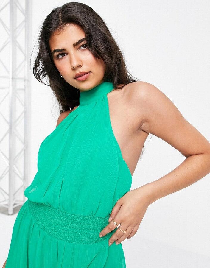 Asos Design Women's Green Dress ANF3110