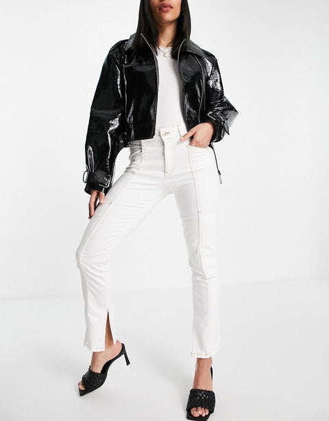 ASOS Design Women's White Jeans 101286492  AMF114 (FM19)(SHR)