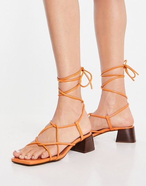 ASOS Design Women's Orange Heel ANS43