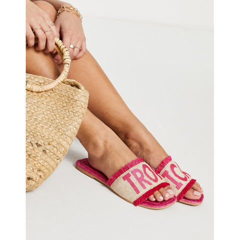 ASOS DESIGN Women's Pink Slipper ANS1000