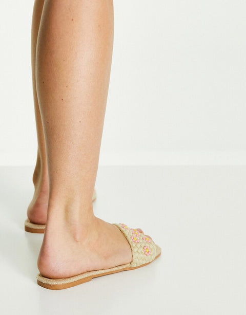 ASOS Design Women's Beige Slipper ANS166 (Shoes49,57)