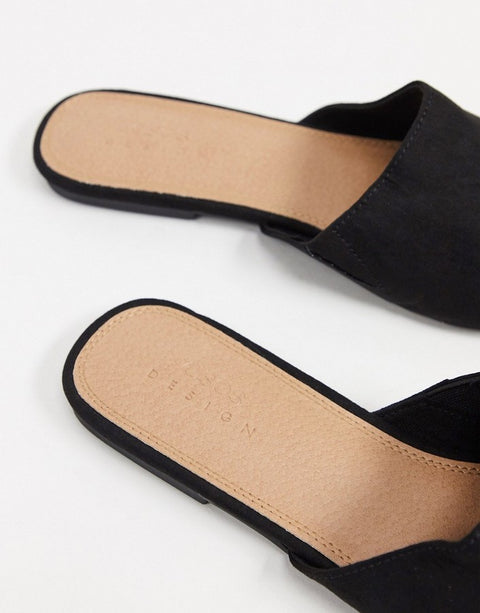 ASOS Design Women's Black Slipper ANS11 (Shoes51,54,59) shr