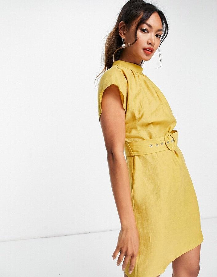 ASOS DESIGN Women's Mustard Dress ANF746.1