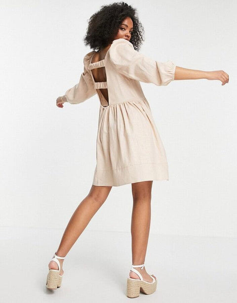 Asos Design Women's Beige Dress ANF1916