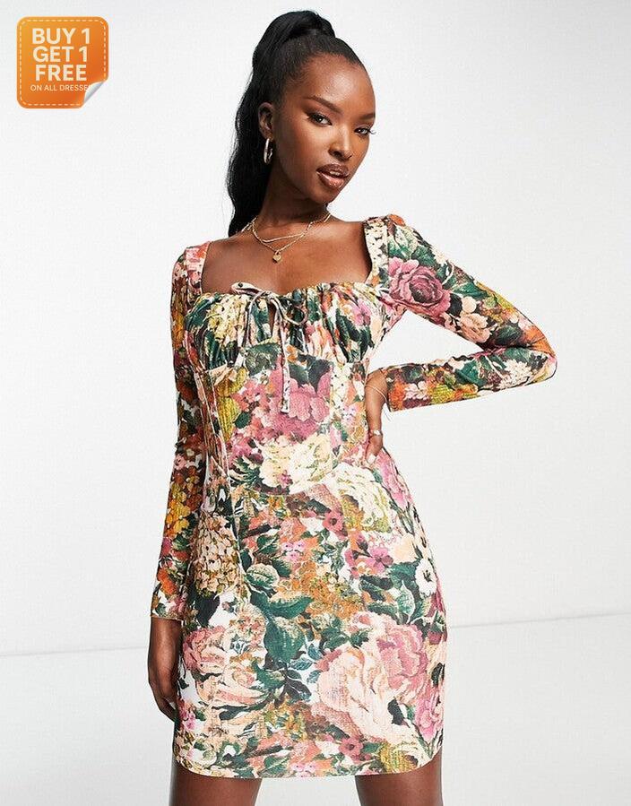 Asos Design Women's Multicolor Dress ANF2662
