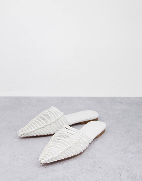 Asos Design Women's White Slipper ANS219(SHOES 57) shr