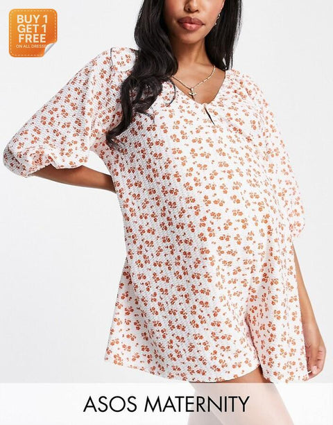 Asos Design Women's Multicolor Maternity Dress ANF2749