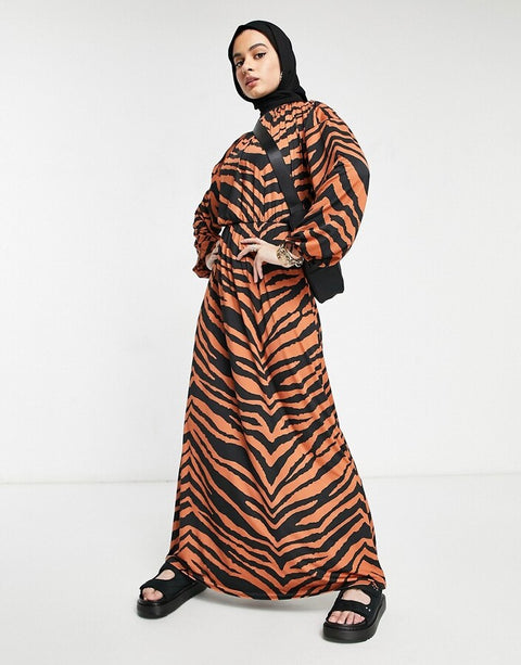 ASOS Design Women's Multicolor Long Dress AMF1118(n12) shr