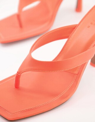 ASOS DESIGN Women's Neon Orange Heeled Slipper ANS999