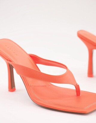 ASOS DESIGN Women's Neon Orange Heeled Slipper ANS999
