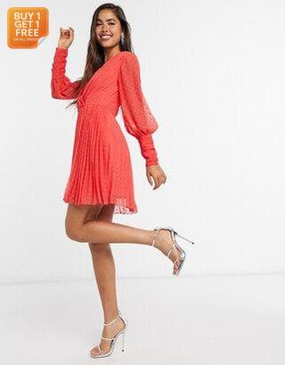 Asos Design Women's Red Dress ANF819