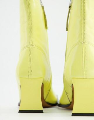 Asos Design Women's Yellow High Heeled Boots ANS1002