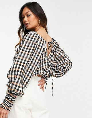 ASOS DESIGN Women's Crowbar Blouse ANF3410
