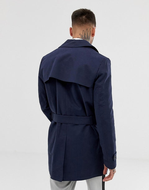 Asos Design Men's Navy Blue Coat ANF2890