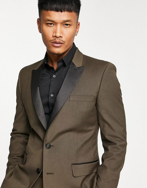 Asos Design Men's Brown Blazer  ANF124 (AN61) SHR