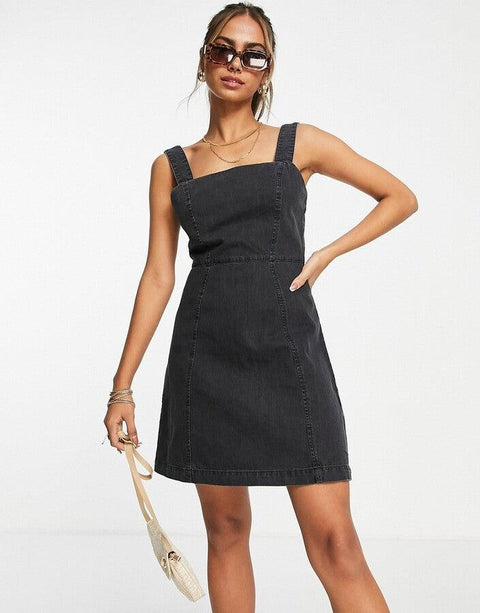 Asos Design Women's Black Dress ANF2756
