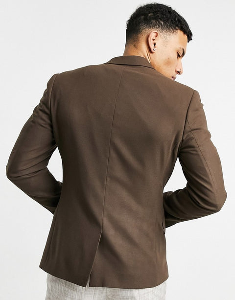 ASOS Design  Men's Brown Blazer ANF252 (AN79,AN71) SHR