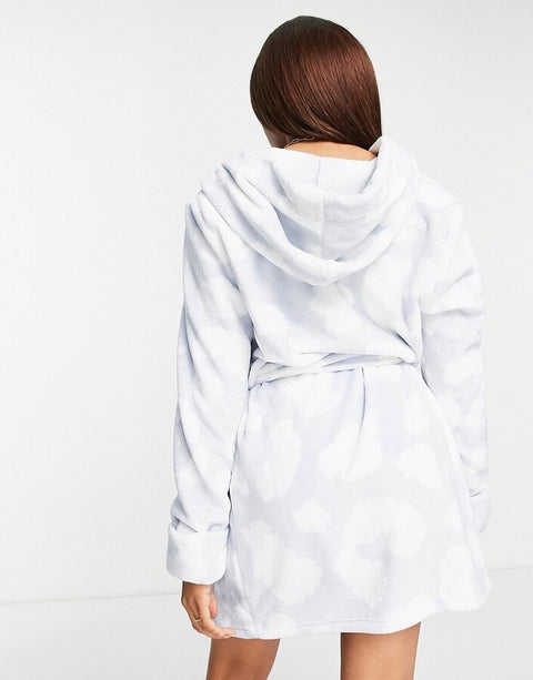 Asos Design Women's Blue & White Coat ANF204 (AN67)