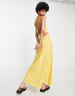 Asos Design Women's Yellow Dress ANF3440