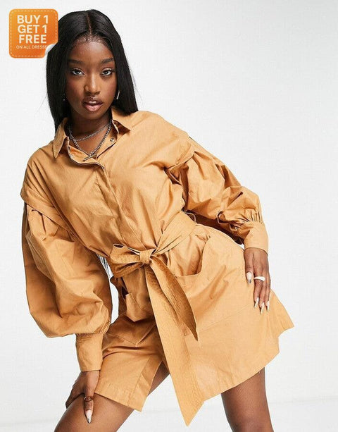 ASOS Design  Women's  Camel Dress ANF2870