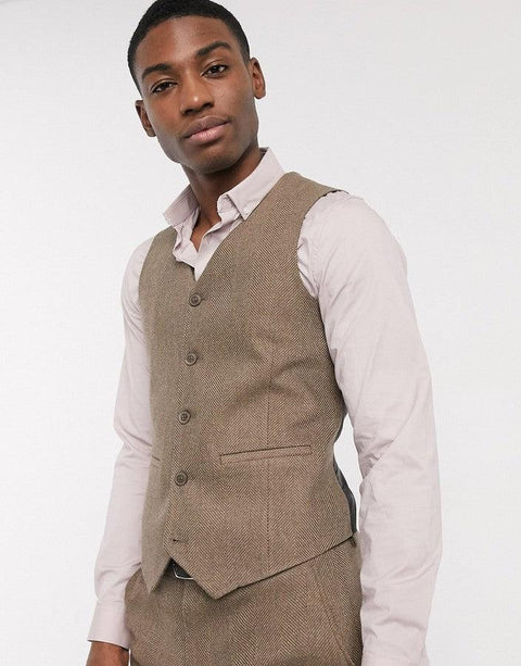 ASOS Design  Men's Camel Vest ANF385 (AN95,AN97) shr
