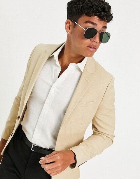 Asos Design Men's Beige Blazer ANF2541