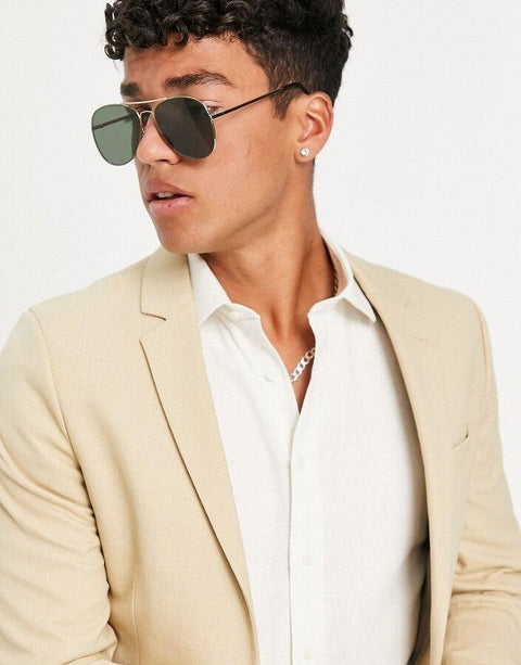 Asos Design Men's Beige Blazer ANF2541