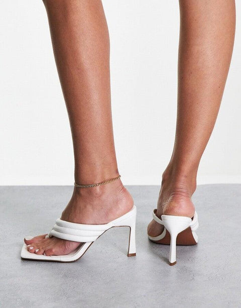 ASOS Design Women's White Wide Fit  Heeled ANS277 shr