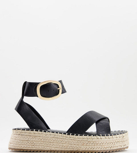 ASOS Design  Women's Black Sandal ANS368 (Shoes27,53)