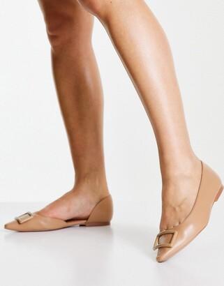 Asos Design Women's Beige Ballerinas ANS757