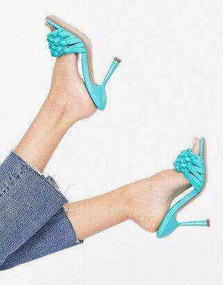 Asos Design Women's Bright Blue Heeled Slipper ANS1006
