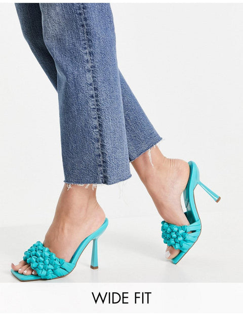 Asos Design Women's Bright Blue Heeled Slipper ANS1006
