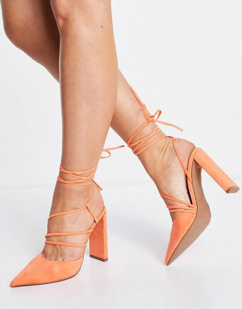 Asos Design Women's Orange Heels ANS913