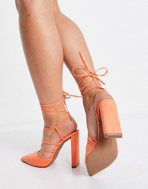 Asos Design Women's Orange Heels ANS913