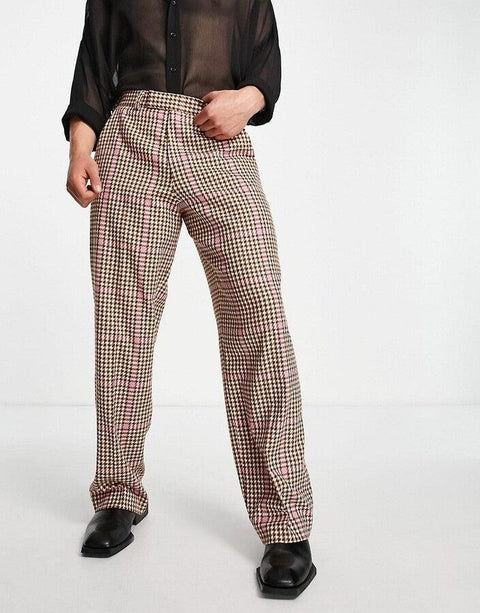Asos Design  Men's Multicolor Wide Leg Pant ANF2401
