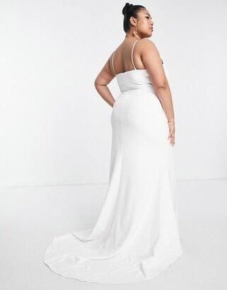Asos Edition Women's White Curve Wedding Dress ANF2858