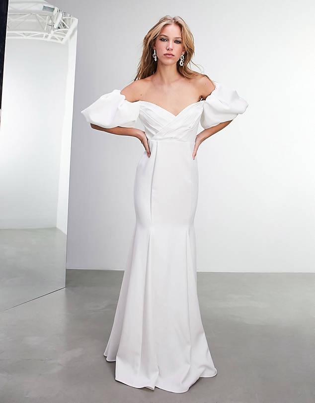 Asos Design Women's White Dress ANF923