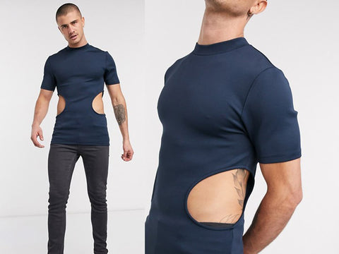 ASOS Design Men's Navy Blue T-Shirt AMF1104(N8)