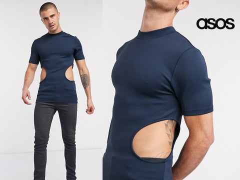 ASOS Design Men's Navy Blue T-Shirt AMF1104(N8)