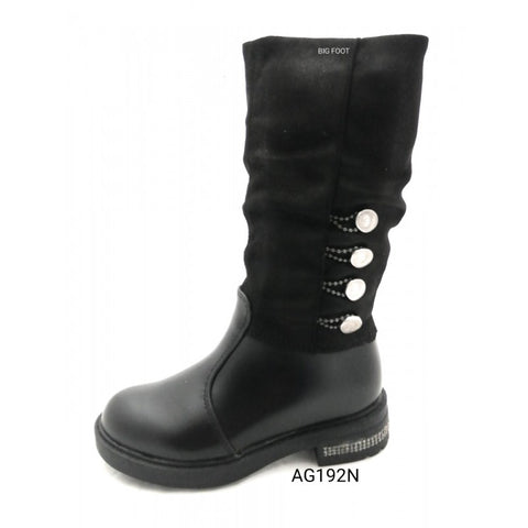 Prendimi Girl's Black Eco Leather Boots | Prendimi In Lebanon