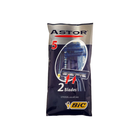 Bic Astor 2 Blades Razor 5 Pieces | Bic In Lebanon