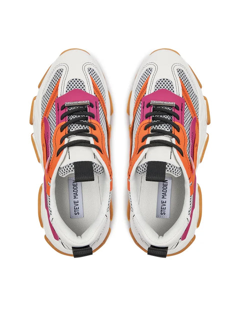 Steve Madden Women's Orange & Magenta Possession-E Sneakers | Steve Madden In Lebanon