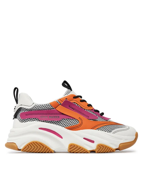 Steve Madden Women's Orange & Magenta Possession-E Sneakers | Steve Madden In Lebanon