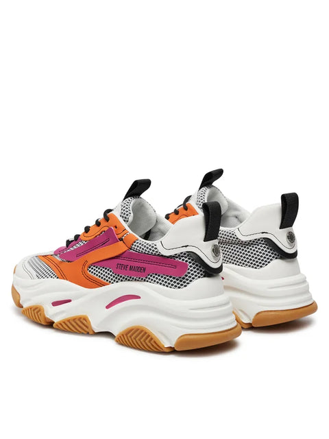 Steve Madden Women's Orange & Magenta Possession-E Sneakers | Steve Madden In Lebanon
